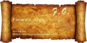 Ferencz Olga névjegykártya